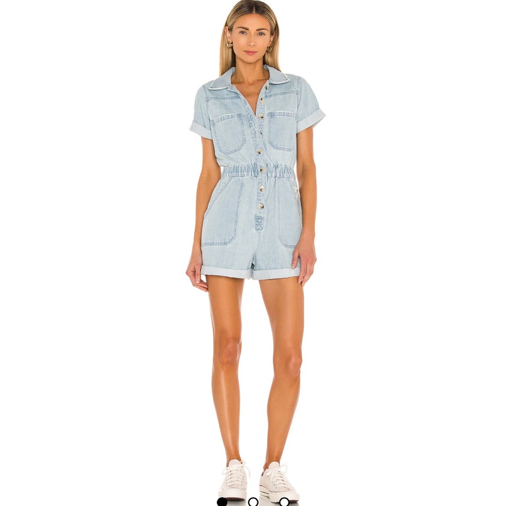 Light Blue Denim Romper